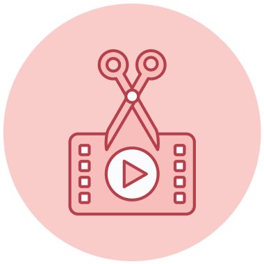 çokluortam düz simge tasarımı, vektör illüstrasyonu