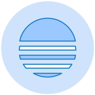 Hamburger. Web simgesi basit illüstrasyon