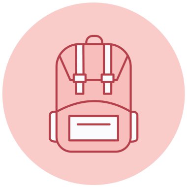 Sırt çantası. Web simgesi basit illüstrasyon