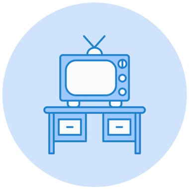 Televizyon. Web simgesi basit illüstrasyon