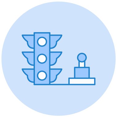 Yol düz vektör simgesi