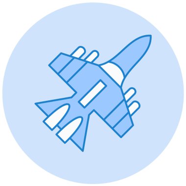 Roket. Web simgesi basit illüstrasyon