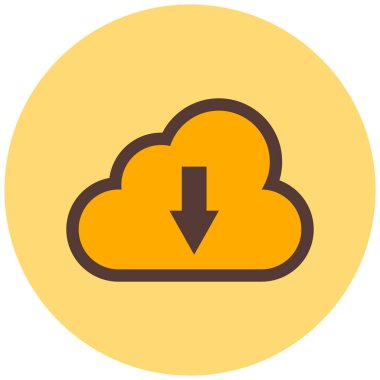 Bulut. Web simgesi basit illüstrasyon