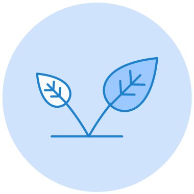 Yaprak. Web simgesi basit illüstrasyon