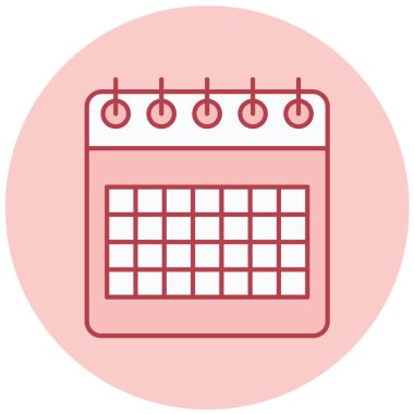 Takvim simgesi vektör illüstrasyonu