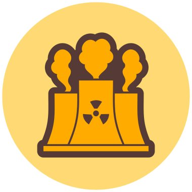 Nükleer güç bitki vektör simgesi