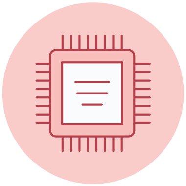 İşlemci. Web simgesi basit illüstrasyon