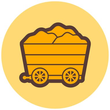 El arabası. Web simgesi basit illüstrasyon