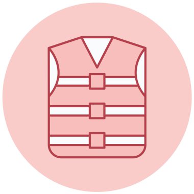 Yelek simgesini, basit tasarım vektör illüstrasyonunu kaydet