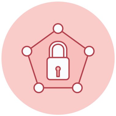 Kilit. Web simgesi basit illüstrasyon