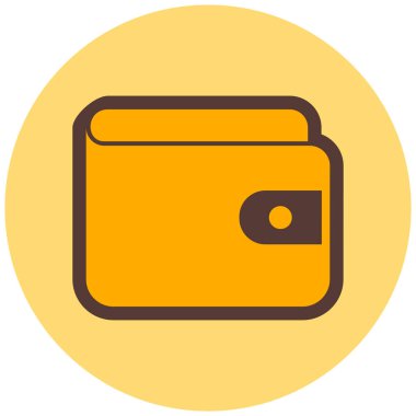 Cüzdan. Web simgesi vektör illüstrasyonu