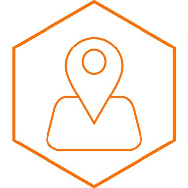 konum simgesi. GPS navigasyon sembolü. vektör illüstrasyonu