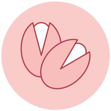 Fıstık ikonu, basit tasarım vektör çizimi