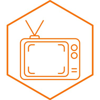 Televizyon ikonu. vektör illüstrasyonu