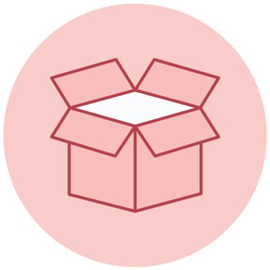 Kutu. Web simgesi basit illüstrasyon