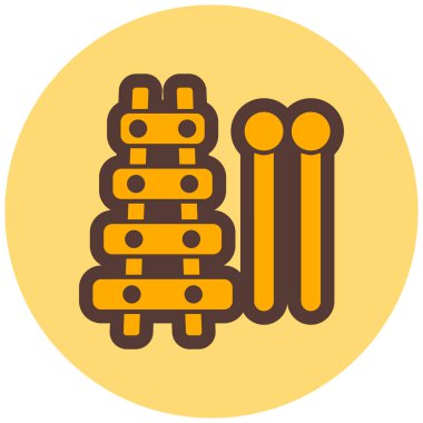 ksilofon düz vektör simgesi