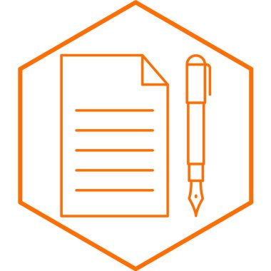 belge simgesi, vektör çizimi