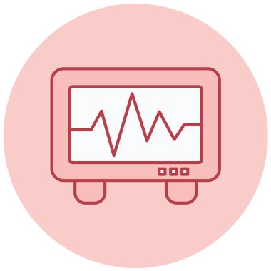 ecg vektör simgesi modern basit tasarım