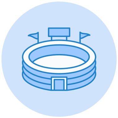 Spor salonu. Web simgesi basit illüstrasyon