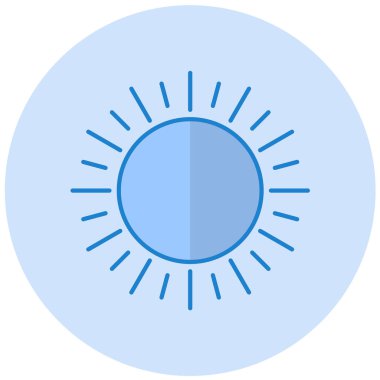 Güneş. Web simgesi basit illüstrasyon