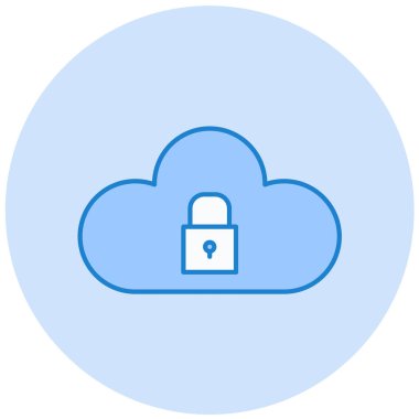 Bulut Güvenliği. Basit illüstrasyon