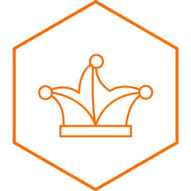 joker şapka simgesi, basit tasarım vektör illüstrasyonu