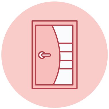 Kapı. Web simgesi basit illüstrasyon