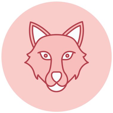 Tilki. Web simgesi basit illüstrasyon