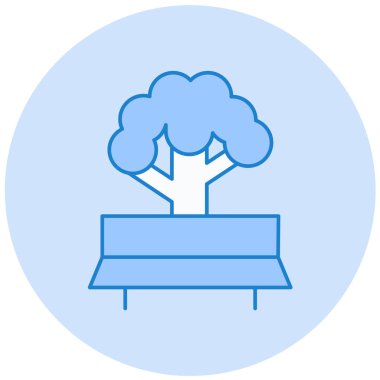 Ağaç. Web simgesi basit illüstrasyon