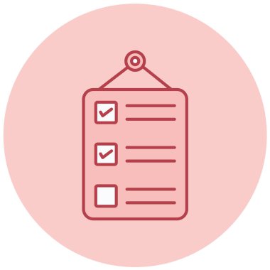 Kontrol listesi. Web simgesi basit illüstrasyon