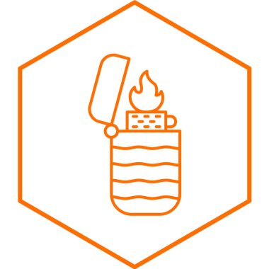 Ateş çakmağı ikonu. vektör illüstrasyonu