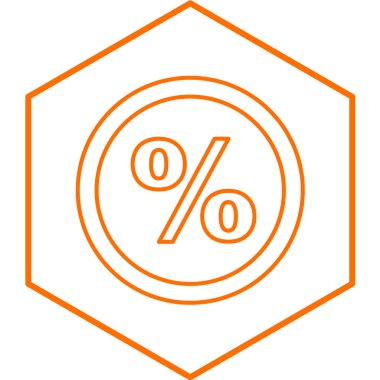 Eğilim biçimi izole edilmiş arkaplanda yüzde indirim simgesi 