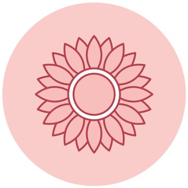 Çiçek. Web simgesi basit illüstrasyon