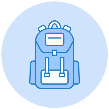 Sırt çantası. Web simgesi basit illüstrasyon