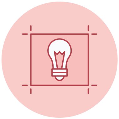 Ampul. Web simgesi basit illüstrasyon