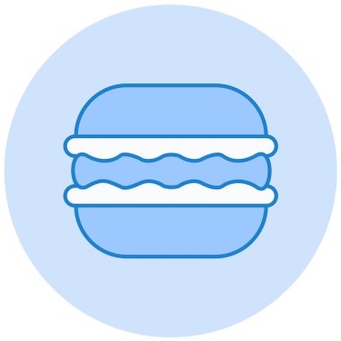 Hamburger. Web simgesi basit illüstrasyon