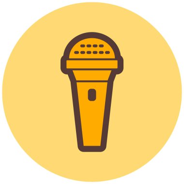 Mikrofon. Web simgesi basit tasarım