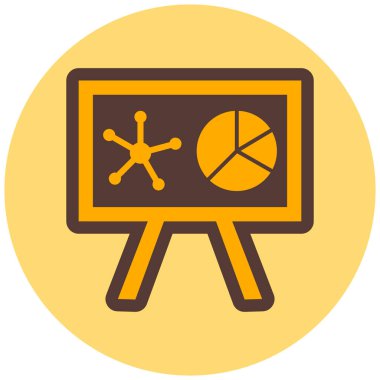 Sunum. Web simgesi basit illüstrasyon