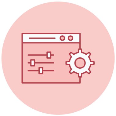 İnternet sitesi. Web simgesi basit illüstrasyon