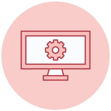 bilgisayar simgesi, vektör illüstrasyonu basit tasarım