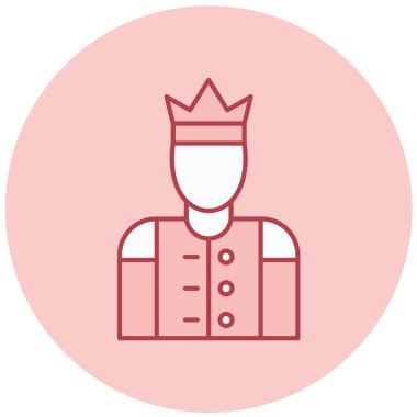 Bir kral simgesinin vektör illüstrasyonu