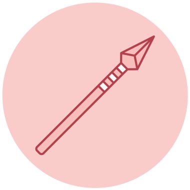 mızrak simgesi, basit tasarım vektör çizimi