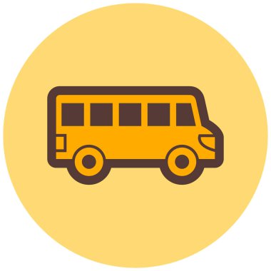 Otobüs. Web simgesi basit illüstrasyon