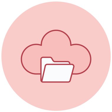 Bulut. Web simgesi basit illüstrasyon