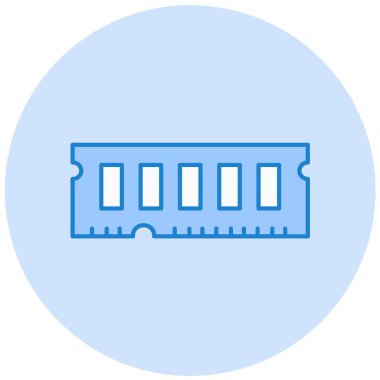 bilgisayar me memory dram simgesi, basit tasarım vektör çizimi