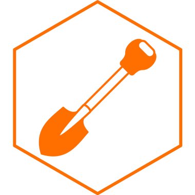 kürek simgesi vektör illüstrasyonu