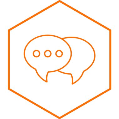 Sohbet kabarcığı vektör illüstrasyonu