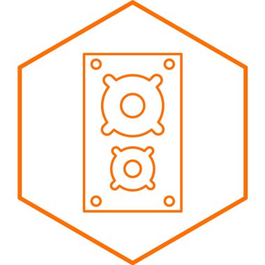 Hoparlör simgesinin vektör illüstrasyonu