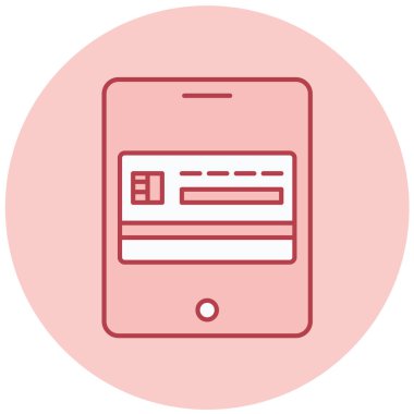 Kredi kartı simgesi olan tablo, basit tasarım vektör illüstrasyonu