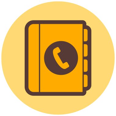 Telefon defteri. Web simgesi basit illüstrasyon